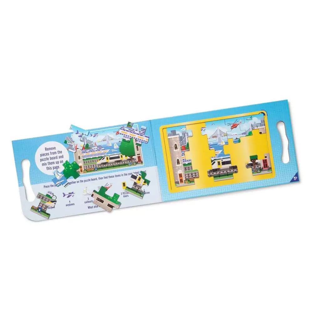 Melissa & Doug, mágneses puzzle, járművek