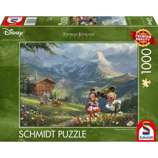 Puzzle Schmidt: Mickey és Minnie az Alpokban, 1000 darabos