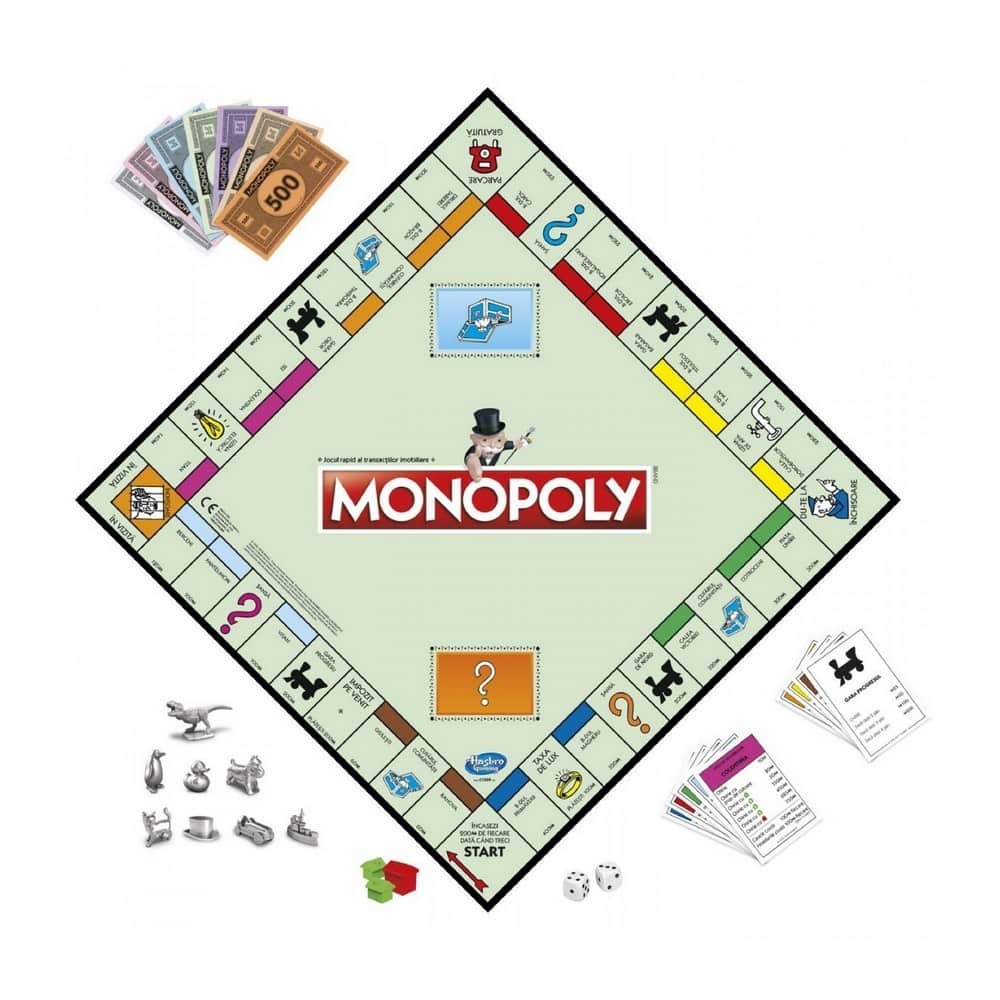 Monopoly, in limba romana joc de societate  - román nyelvű társasjáték