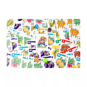 A Nyuszinasi játék színes kártyái, zöldségekkel és a gazdát ábrázoló kártyával. A vidám, rajzolt stílusban megjelenített képek a játék hangulatát és témáját – a kertbe beszökő nyuszikat – idézik.