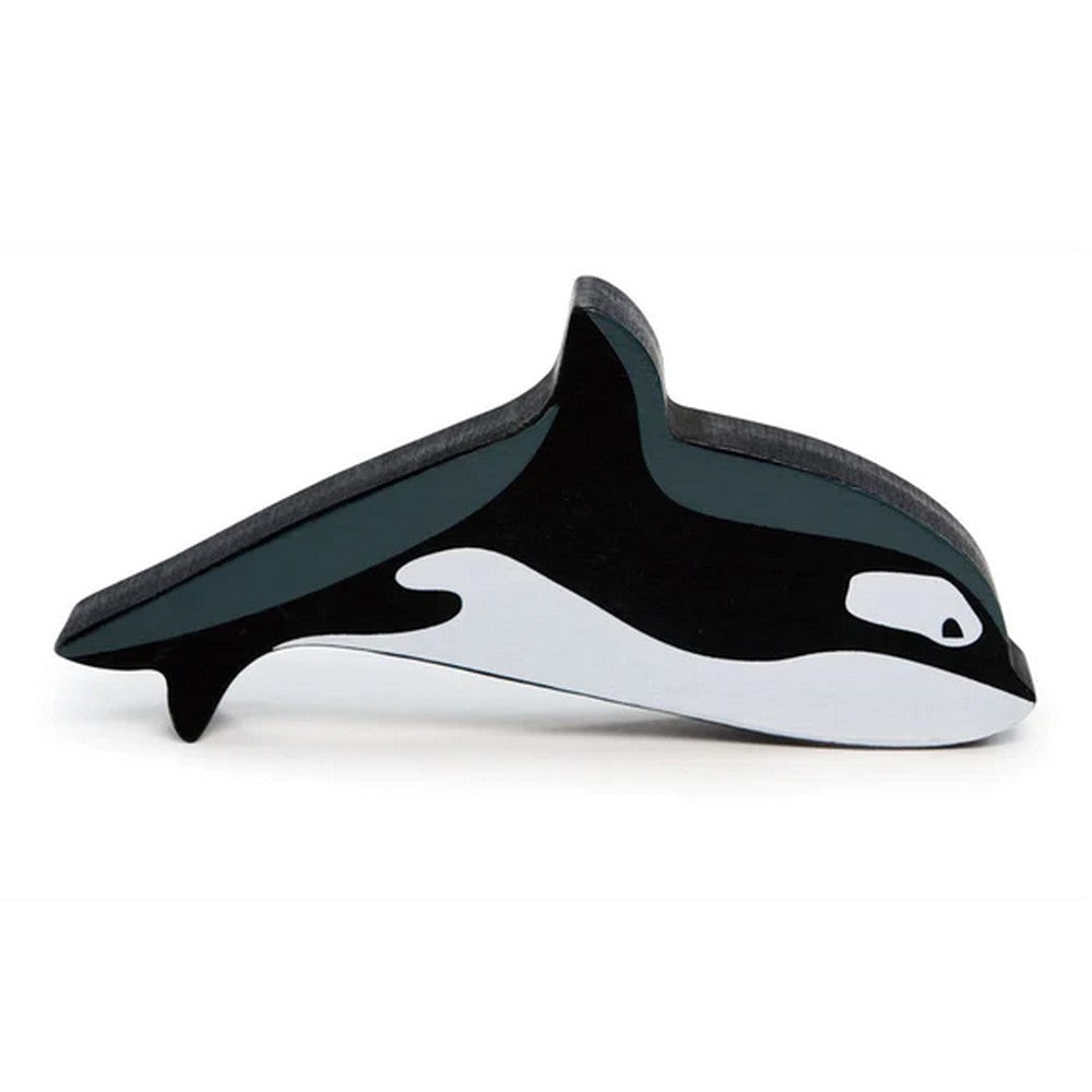 Kardszárnyú delfin figura, prémium fából - Orca - TL4849