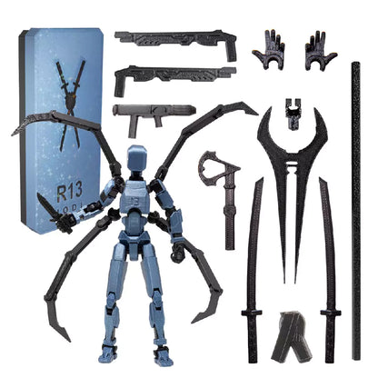 3D Robotfigura R13 - Kobalt Metál Kék Deluxe