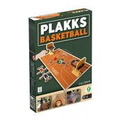 Plakks Basketball asztali kosárlabda ügyességi játék doboza enyhén oldalnézetből, fehér háttéren.
