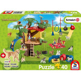 Puzzle Schmidt: Farm World, 40 darabos ajándék kutya figurával