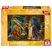 Zac Kinkade 1000 darabos Schmidt puzzle doboza, varázslót és csillagvizsgáló műszereket ábrázoló fantasy illusztrációval, prémium minőségben