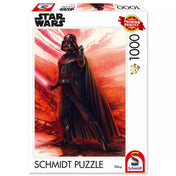 Schmidt Puzzle Thomas Kinkade Star Wars Sith dobozkép, 1000 darabos kirakó prémium minőségben, Darth Vader vörös fénykarddal, Star Wars logóval és Schmidt márkajelzéssel.