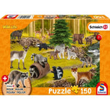 Puzzle Schmidt: Wild Life 150 darabos, ajándék mosómedve figurával