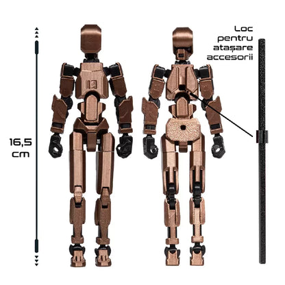 3D Robotfigura R13 - Metál Réz