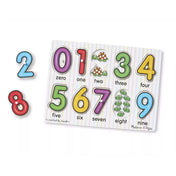 Számos Puzzle fogantyúval, Melissa & Doug – Oktató puzzle, amely segíti a számok és mennyiségek felismerését.