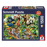 Puzzle Schmidt: Színes Állatok Királysága, 1500 darabos