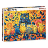 Színes baglyok, 1000 darabos Piatnik Puzzle