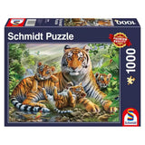 Puzzle Schmidt: Tigris és kölykei, 1000 darabos