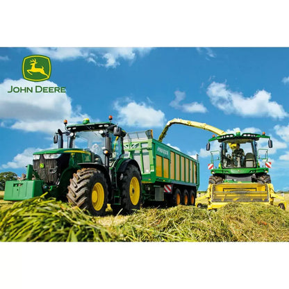 Schmidt Puzzle: John Deere - 7310R Traktor és 8600i Arató-kombájn 100 darabos puzzle