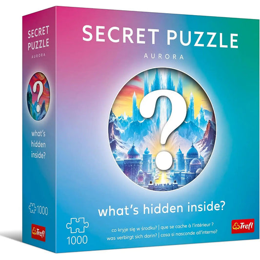 Trefl Secret Puzzle Aurora 1000 darabos puzzle doboza, titokzatos meglepetés képpel, prémium minőségű kirakó felnőtteknek és családoknak.