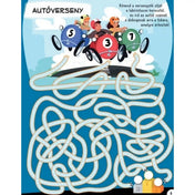 Vagány verdák foglalkoztató autóversenyes labirintus feladata.