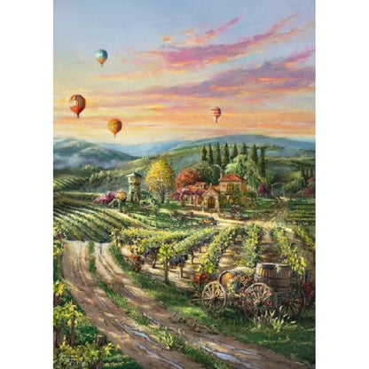 Puzzle Schmidt: Thomas Kinkade - Békés völgyi szőlőültetvény, 1000 darabos