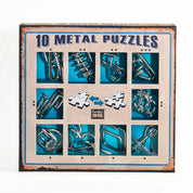 10 Metal Puzzle Set - kék Ördöglakat