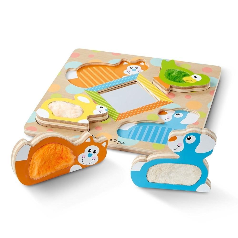 Melissa & Doug Tapintós puzzle, kukucskáló állatok tükörrel-Melissa&Doug-2-Játszma.ro - A maradandó élmények boltja