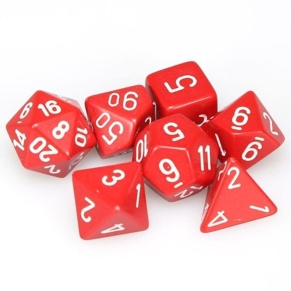 Red/white dice set-Chessex-1-Játszma.ro - A maradandó élmények boltja