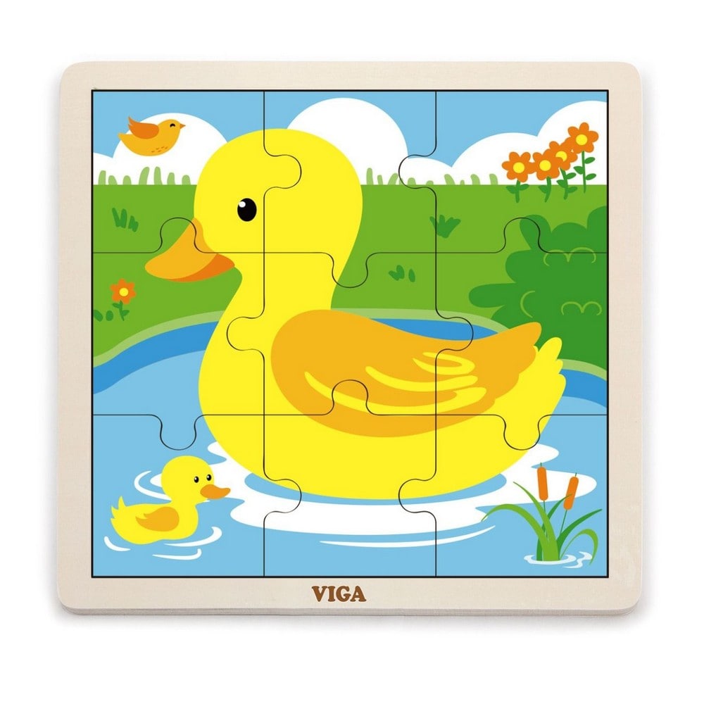 9 darabos fa puzzle  kacsa, Viga