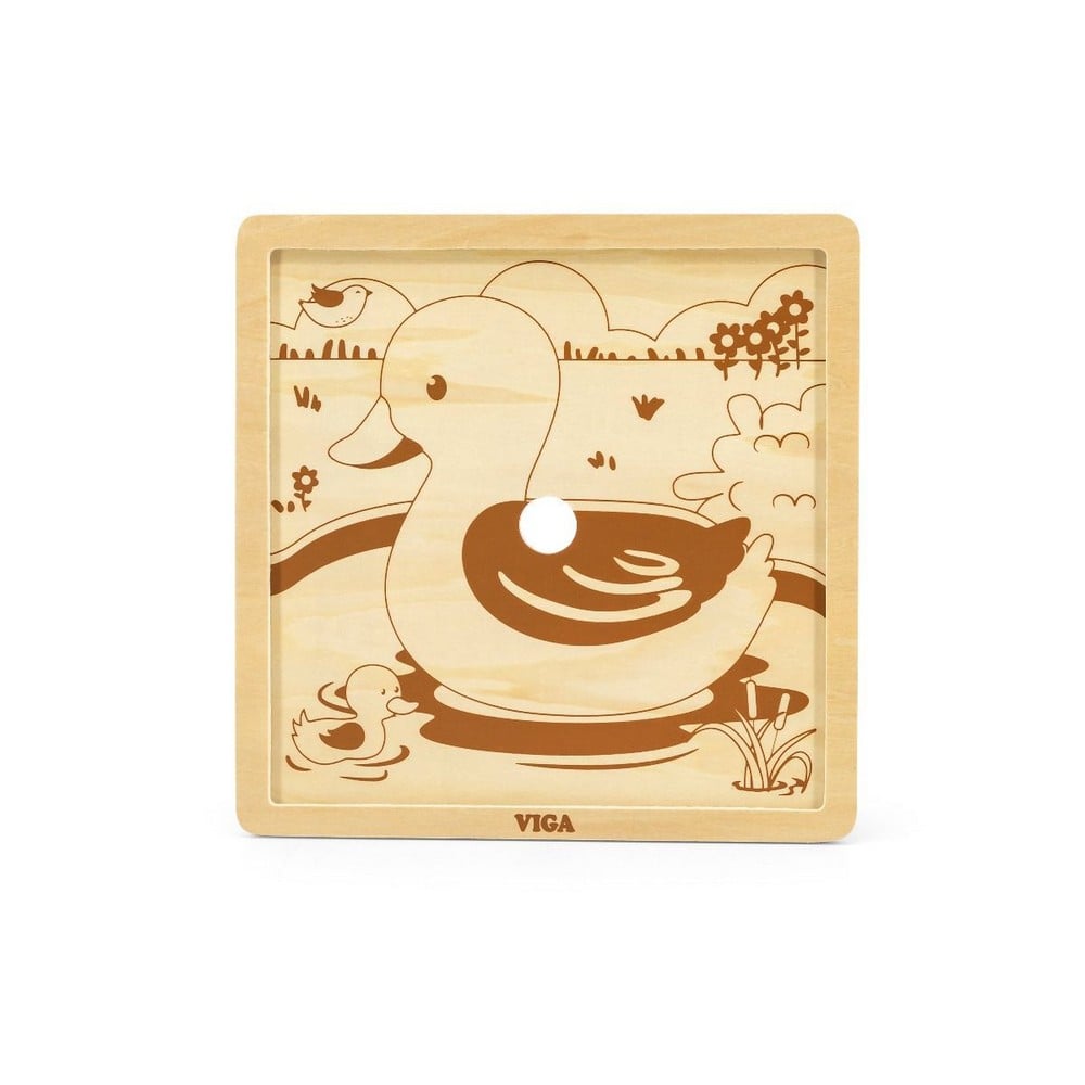 9 darabos fa puzzle  kacsa, Viga