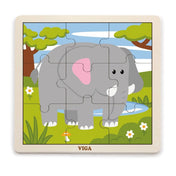 9 darabos fa puzzle, Elefánt, Viga