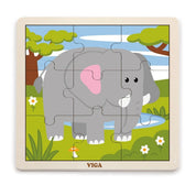9 darabos fa puzzle, Elefánt, Viga