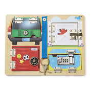 Melissa & Doug Fa készségfejlesztő játék, Lakatok és zárak