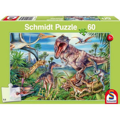 Puzzle Schmidt: A dinoszauruszok között, 60 darabos