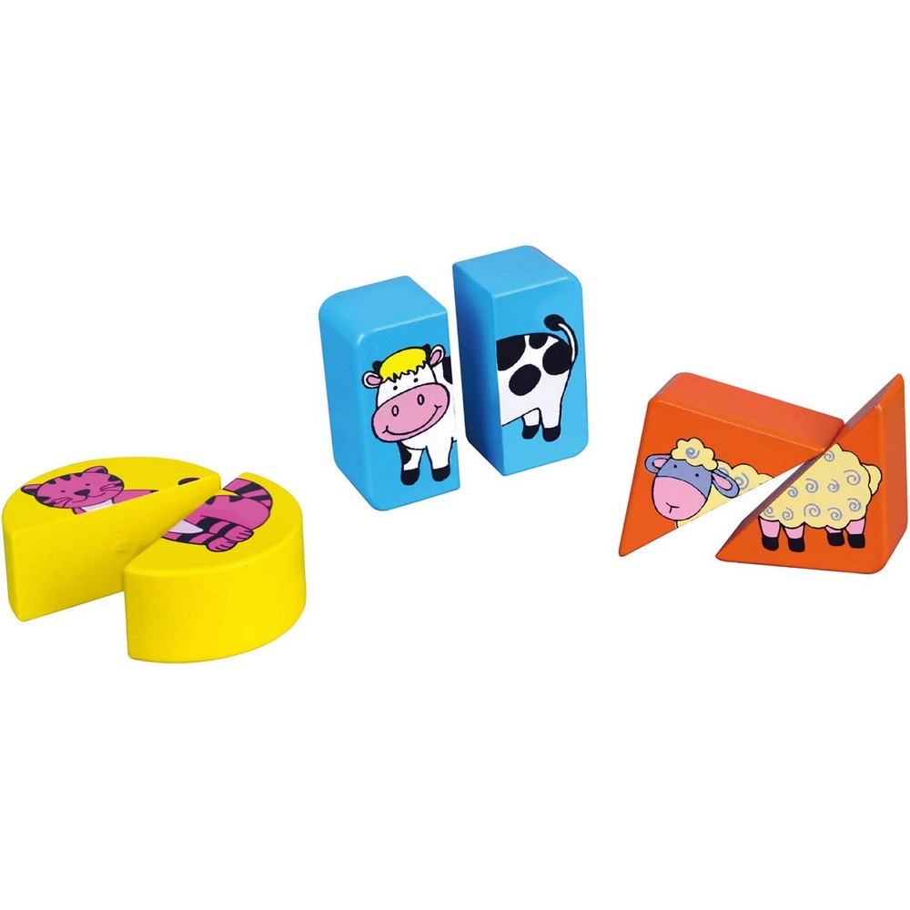 Fából készült fa puzzle állatok - oktató fajáték gyerekeknek, Viga