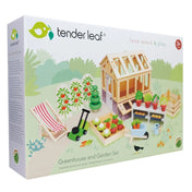 Melegház és kertész készlet prémium minőségű fából - Tender Leaf Toys