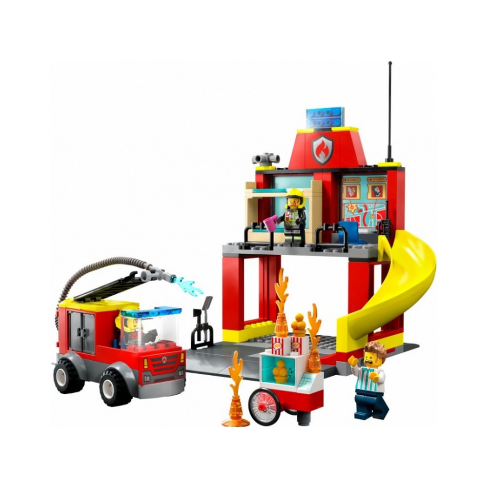 LEGO City Tűzoltóállomás és tűzoltóautó 60375 153 darabos