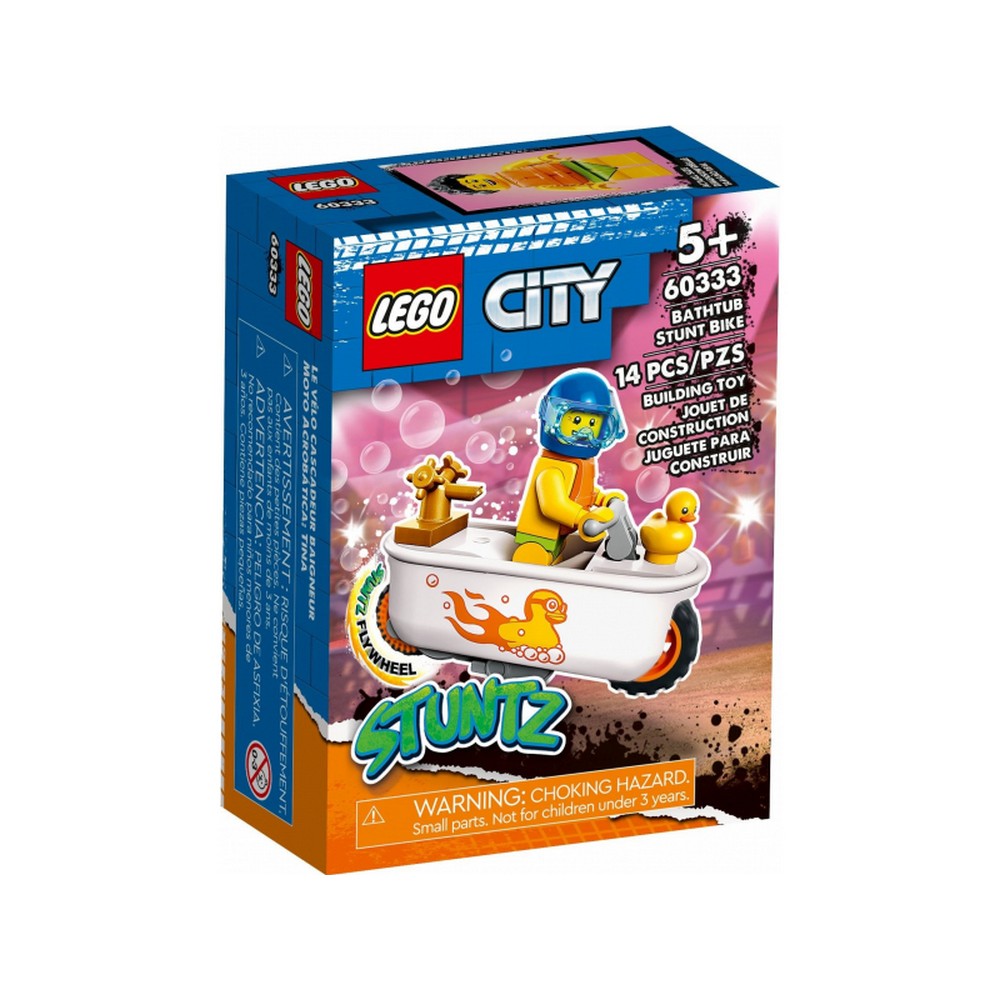 LEGO City Fürdőkádas kaszkadőr motorkerékpár 60333 118 darabos
