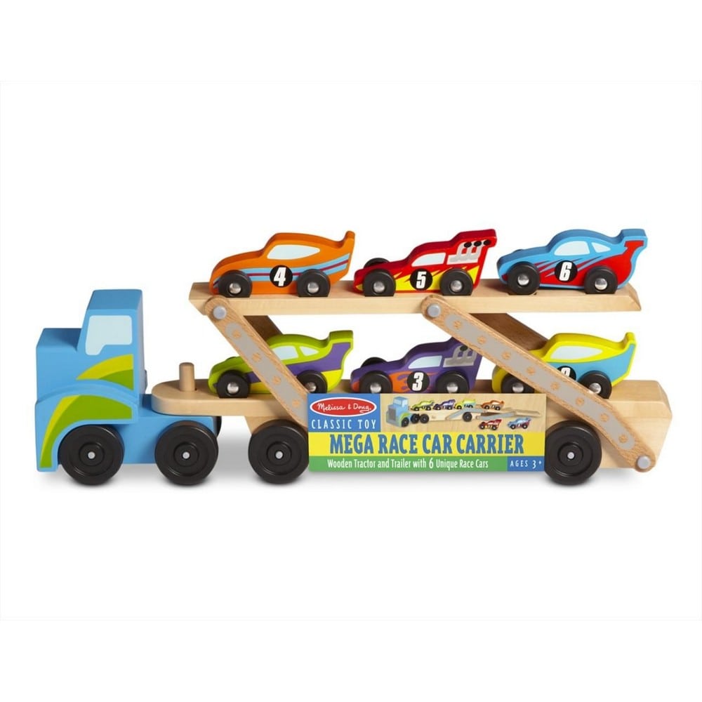 Melissa & Doug Fa jármű, Mega versenyautó szállító