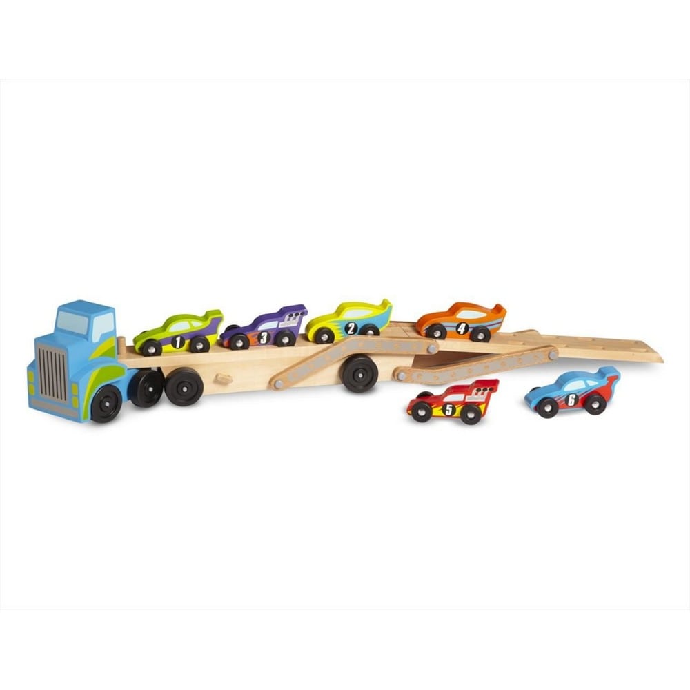 Melissa & Doug Fa jármű, Mega versenyautó szállító
