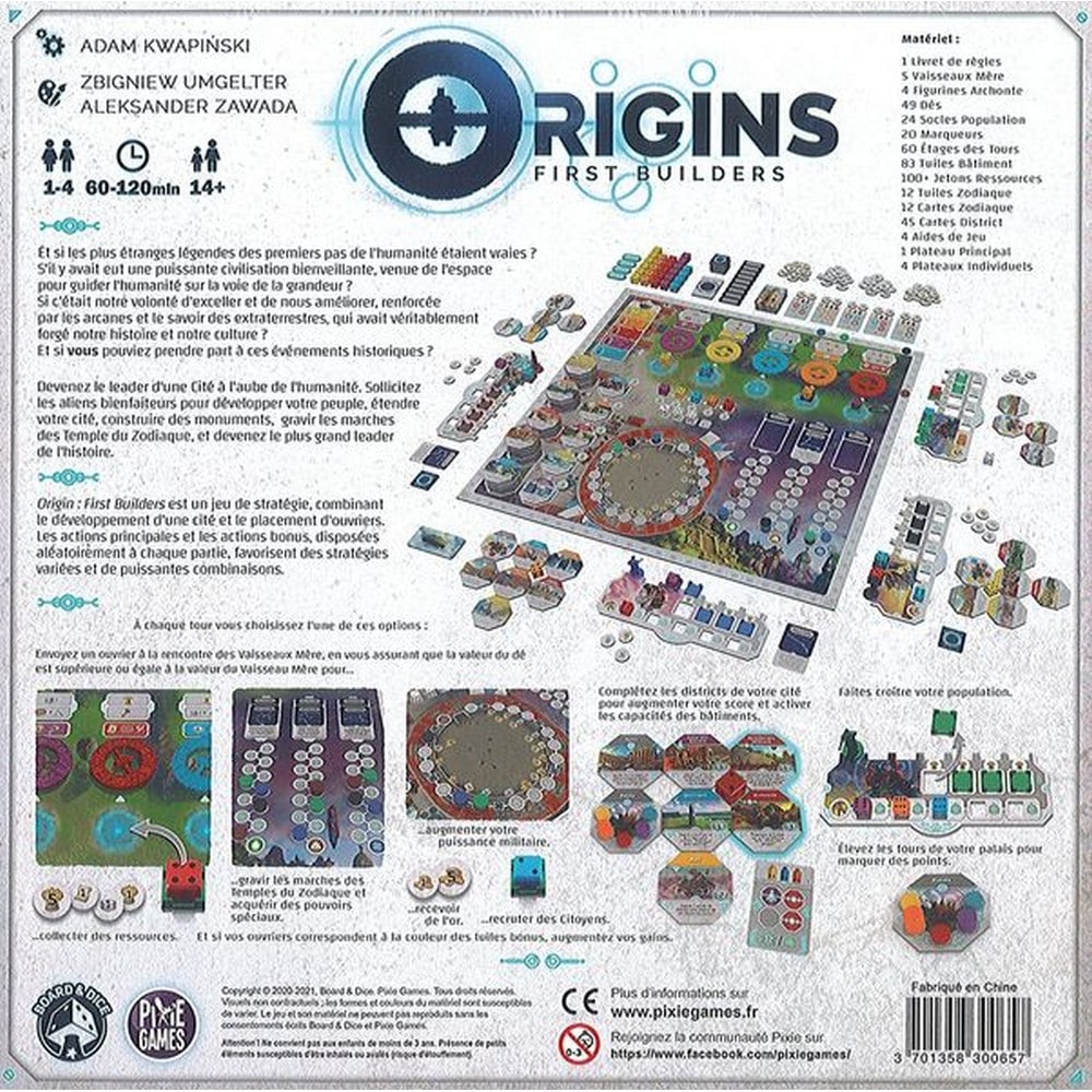Origins: First Builders angol nyelvű társasjáték