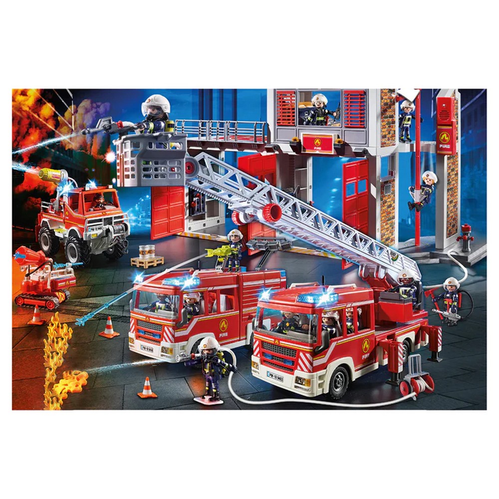 Schmidt puzzle: playmobil - Tűzoltók, 40 darabos + Ajándék: playmobil figura