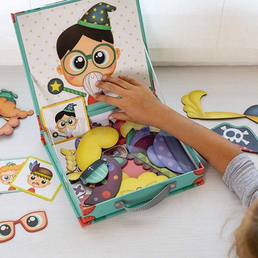 Oktató mágneses puzzle - Bőrönd humoros arcokkal-Eureka KIDS-2-Játszma.ro - A maradandó élmények boltja