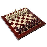 Sakk és táblé (fa - fehér és piros - 45*45 cm) román nyelvű társasjáték
