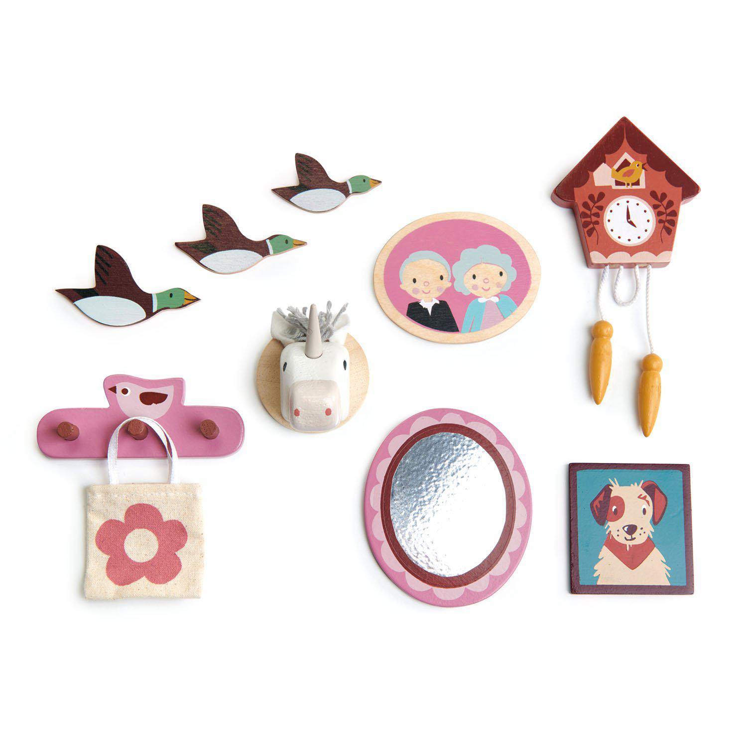 Fali díszek, prémium minőségű fából - 10 darab - Tender Leaf Toys-Tender Leaf Toys-1-Játszma.ro - A maradandó élmények boltja