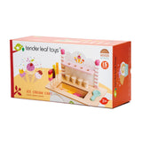 Fagyiskocsi, prémium minőségű fából - Ice Cream Cart- 15 darab - Tender Leaf Toys