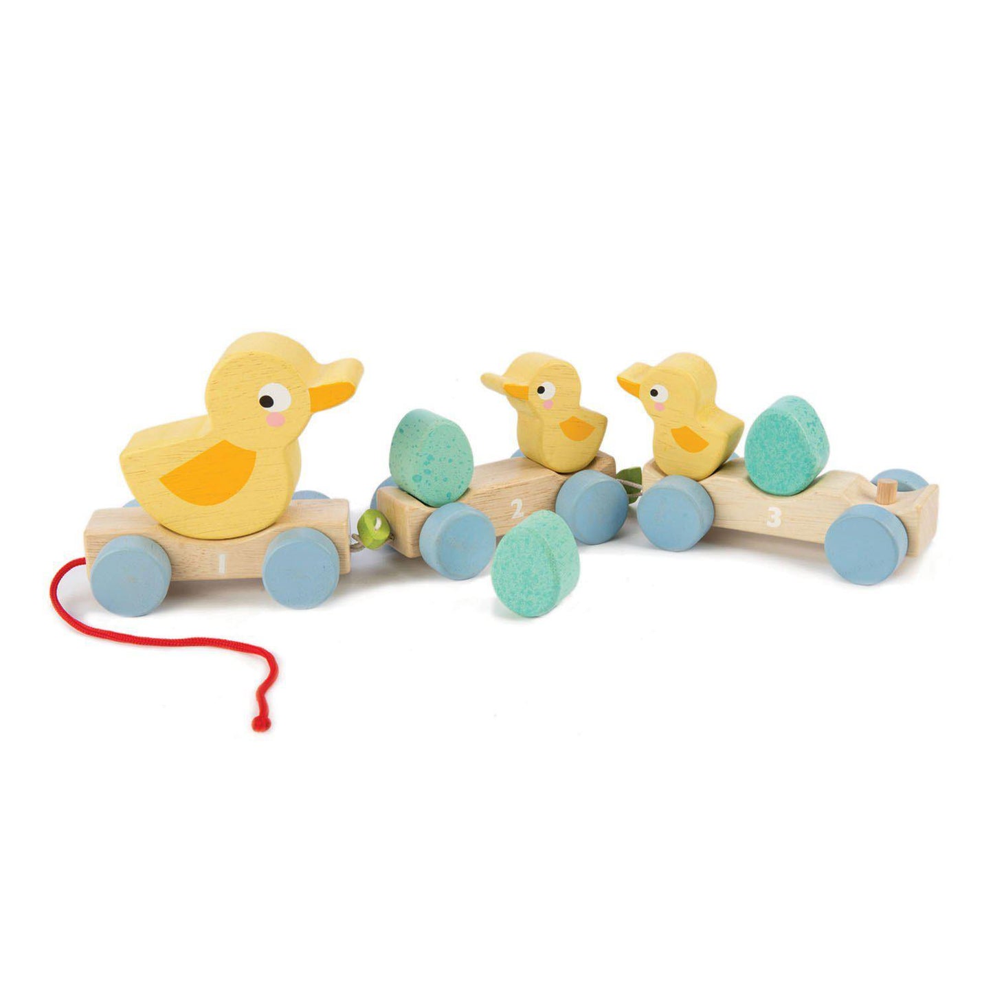 Vontatható kisrucás vonat, prémium minőségű fából - Pull Along Ducks - 9 darab - Tender Leaf Toys-Tender Leaf Toys-2-Játszma.ro - A maradandó élmények boltja