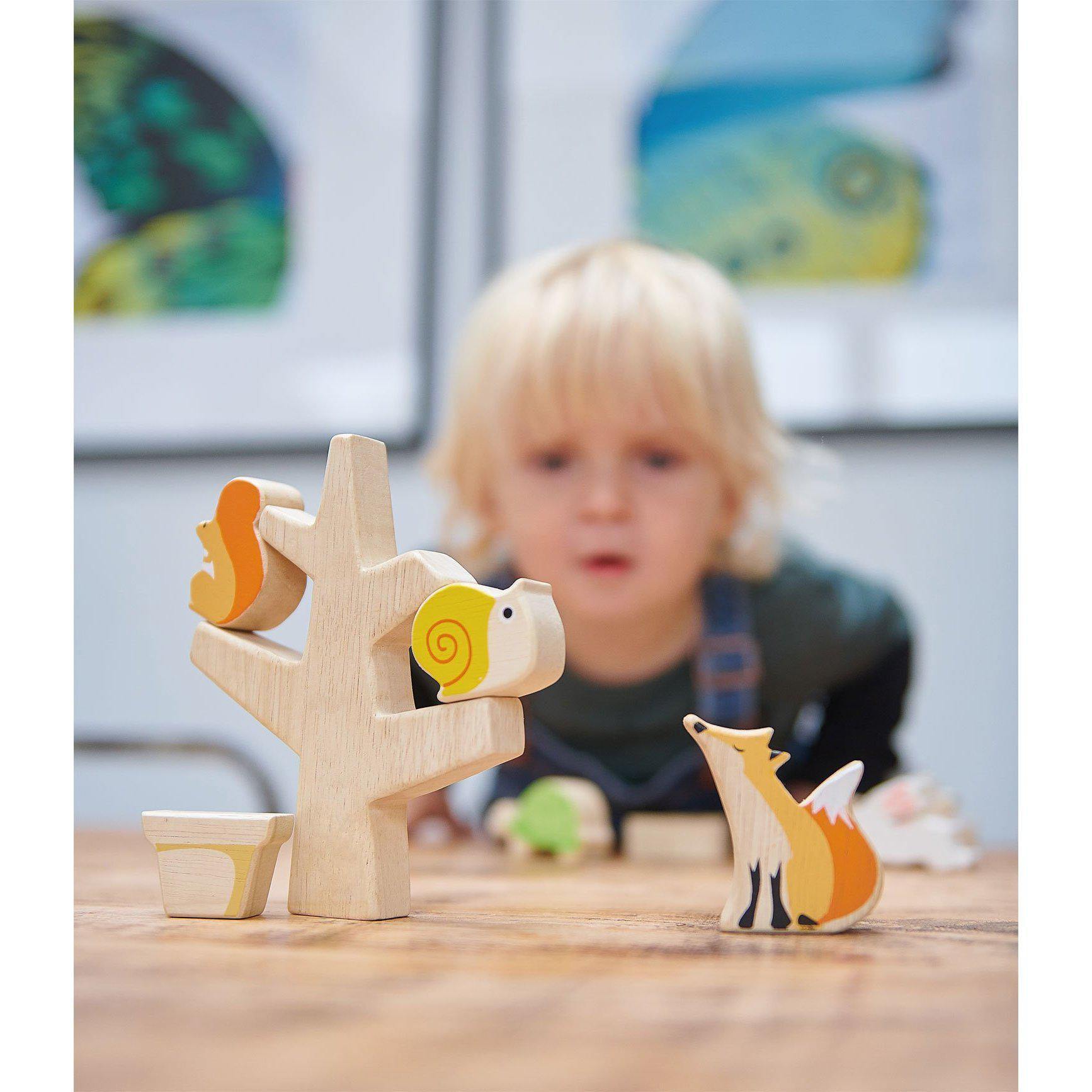 Fán lakó állatok, prémium minőségű fából - Stacking Garden Friends - 16 darab - Tender Leaf Toys-Tender Leaf Toys-6-Játszma.ro - A maradandó élmények boltja