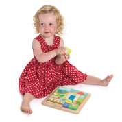 Oktató puzzle kerti illusztrációkkal, prémium minőségű fából - Garden Patch Puzzle - 17 darab - Tender Leaf Toys-Tender Leaf Toys-4-Játszma.ro - A maradandó élmények boltja