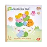 Madaras hinta, prémium minőségű fából - Rocking Baby Bird - 12 darab - Tender Leaf Toys