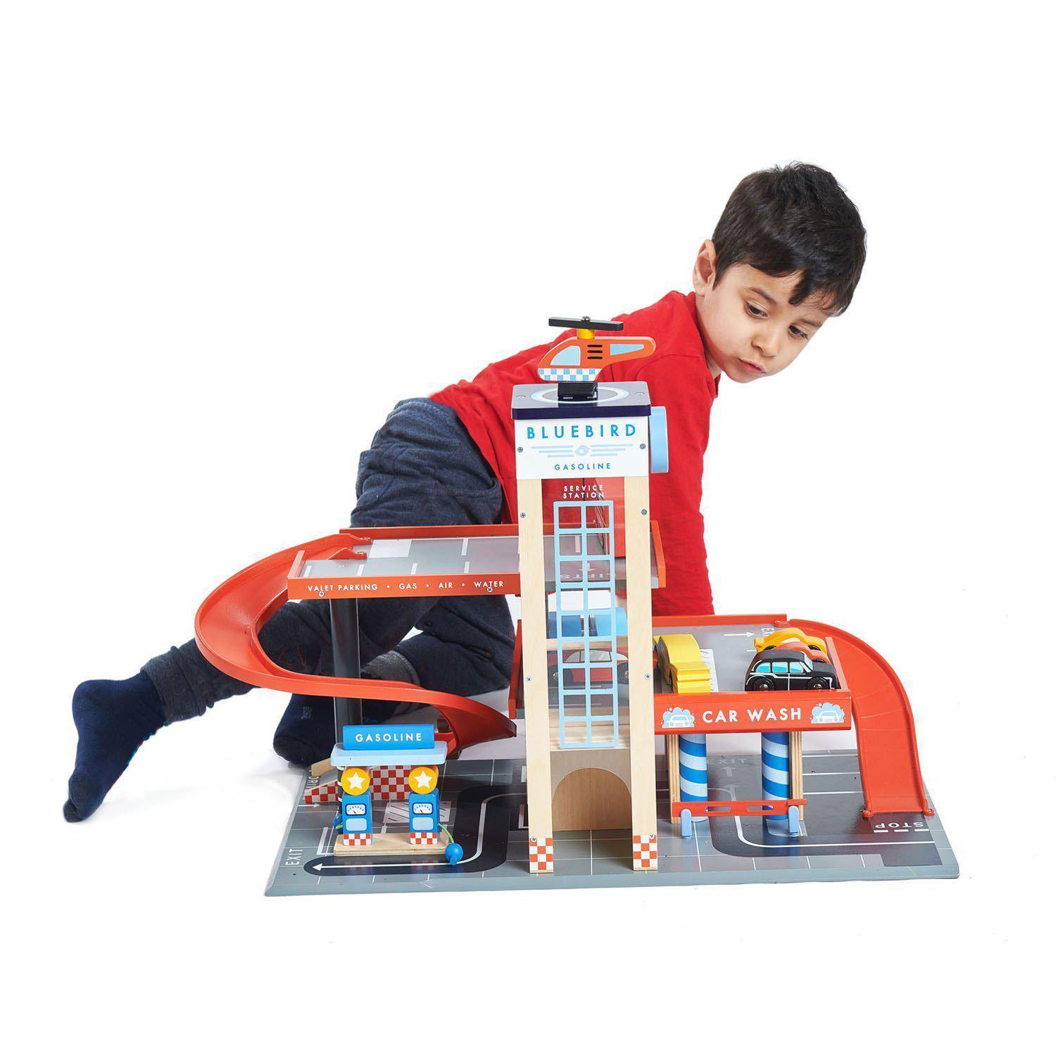 Blue Bird szervíz, prémium minőségű fából - Blue Bird Service Station - 5 darab - Tender Leaf Toys-Tender Leaf Toys-5-Játszma.ro - A maradandó élmények boltja