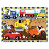 Melissa and Doug: Könnyen megfogható 6 darabos puzzle - munkagépek