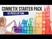 Connetix Magnetic Tiles, Starter Pack 62 darab