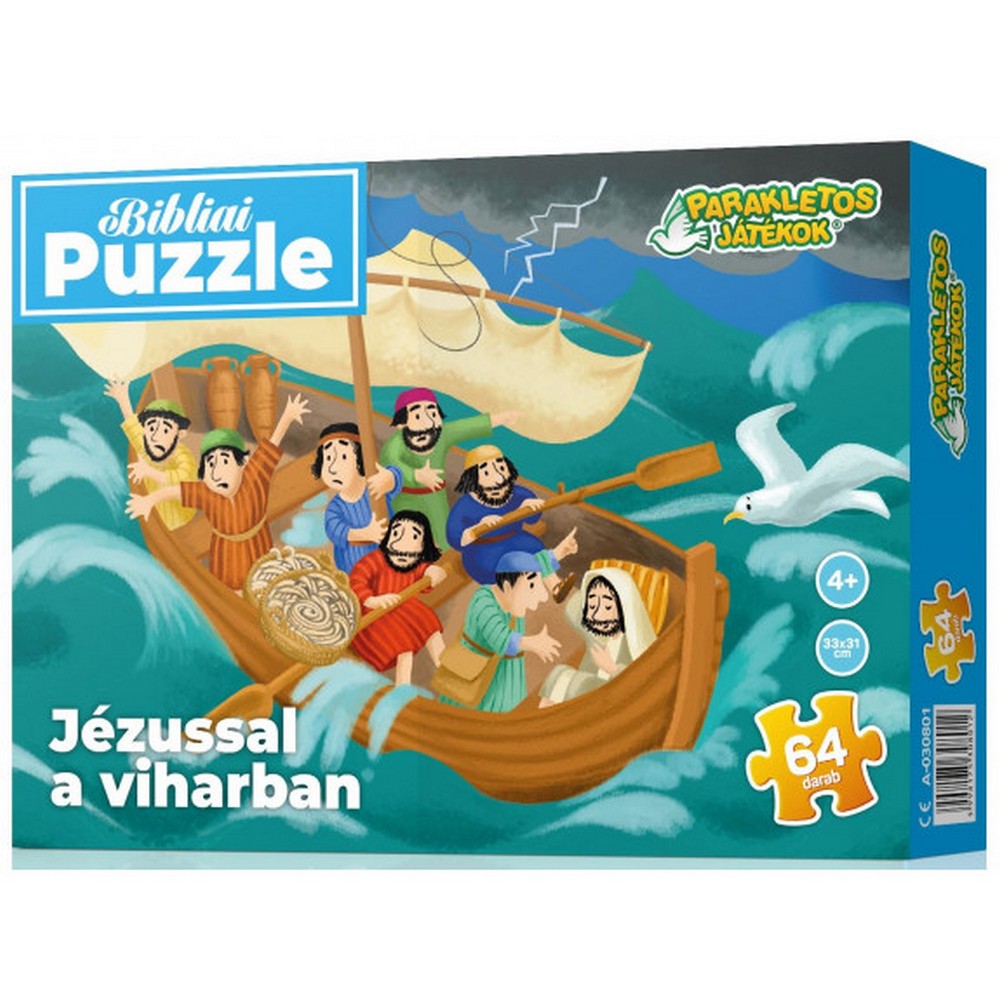 Puzzle Jézussal a viharban 64 darabos