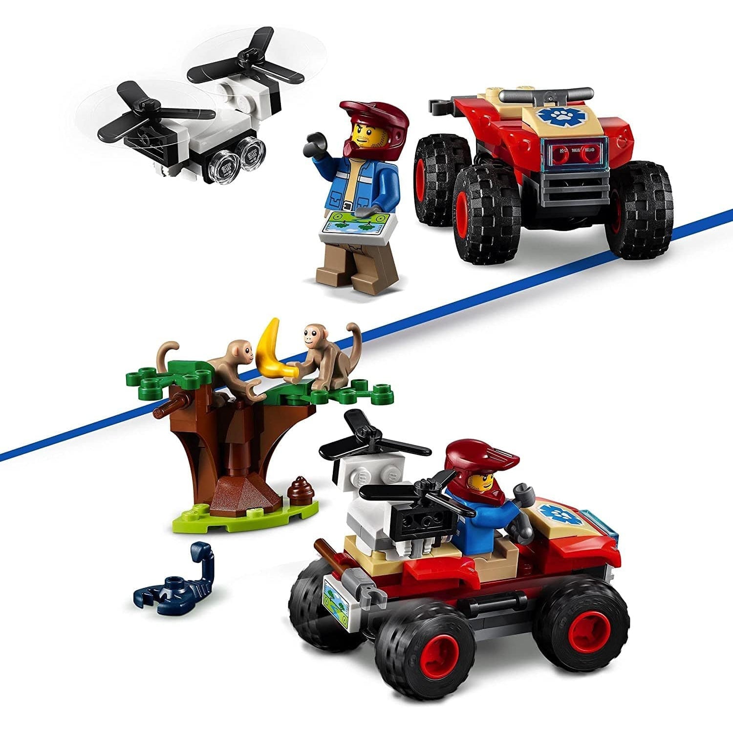 LEGO City Vadvilági ATV mentőjármű 60300 74 darabos